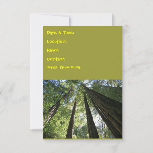 Camping Double Sided Invitation Kaart (Achterkant)