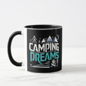 Camping Dreams, zwarte mok (Links)