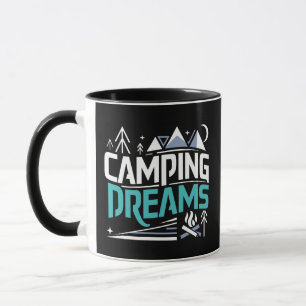 Camping Dreams, zwarte mok