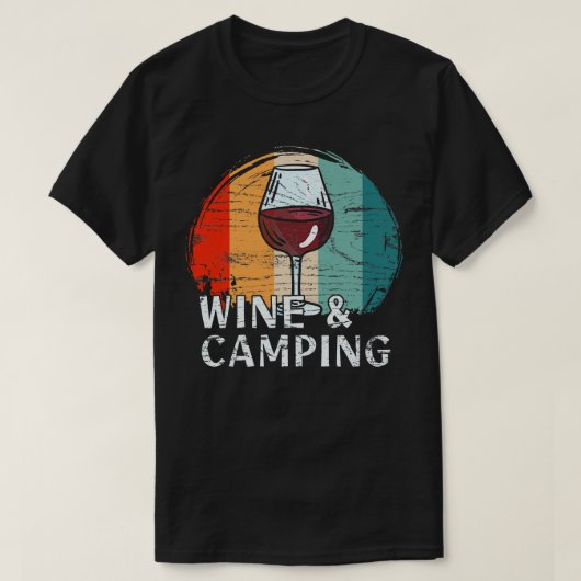 Camping Drink Wijn 4 T-shirt (Design voorkant)