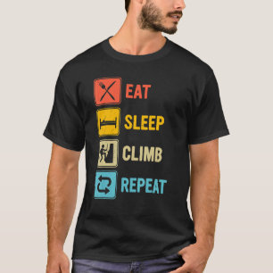 Camping Eat Sleep Classic Summer Herhalen T-shirt