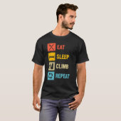 Camping Eat Sleep Classic Summer Herhalen T-shirt (Voorkant volledig)
