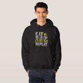 Camping Eat Sleep Repeat Tents Hobby Camping Hoodie (Voorkant volledig)