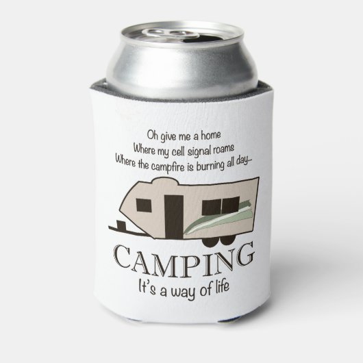 Camping: Een manier van leven Blikjeskoeler (Blikje Achterkant)