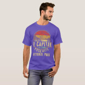 Camping El Capitan Yosemite National Park retro T-shirt (Voorkant volledig)