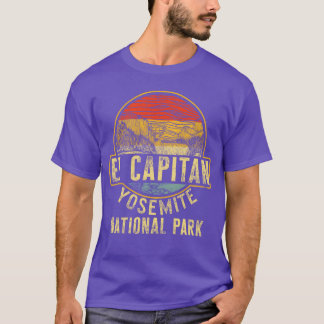 Camping El Capitan Yosemite National Park retro ve T-shirt