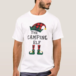 Camping Elf Family Matching Group Kersto T-shirt