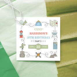 Camping Elke Leeftijd Verjaardagsfeest Bedankjes Labels