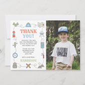 Camping Elke Leeftijd Verjaardagsfeest Foto Bedankkaart (Voorkant)