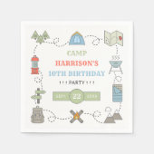 Camping Elke Leeftijd Verjaardagsfeest Servet (Voorkant)