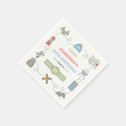 Camping Elke Leeftijd Verjaardagsfeest Servet (Hoek)