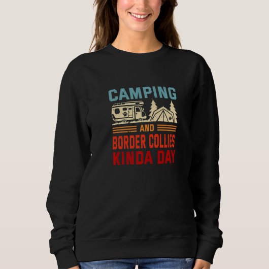 Camping En Border Collies Soort Van Dag Sheepdog K Trui (Voorkant)