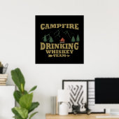 camping en drinken poster (Thuiskantoor)