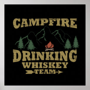 camping en drinken poster