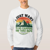 Camping en dutjes Retro Mountain Design T-shirt (Voorkant)