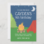 Camping en S'mores Verjaardag Uitnodigen Kaart (Voorkant)