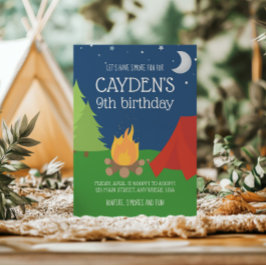 Camping en S'mores Verjaardag Uitnodigen Kaart