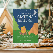 Camping en S'mores Verjaardag Uitnodigen