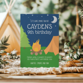 Camping en S'mores Verjaardag Uitnodigen Kaart