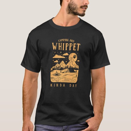Camping en Whippet Kinda Day Snap Dog T-shirt (Voorkant)
