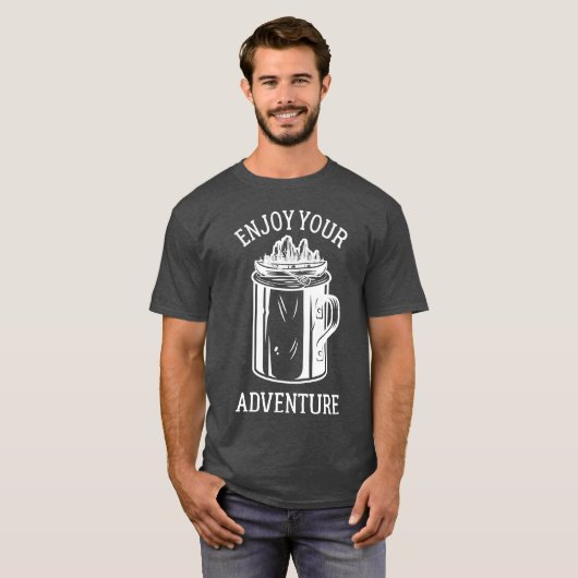 Camping Enjoy Your Adventure Coffee Mug Canoe fami T-shirt (Voorkant volledig)