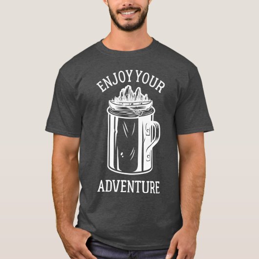 Camping Enjoy Your Adventure Coffee Mug Canoe fami T-shirt (Voorkant)