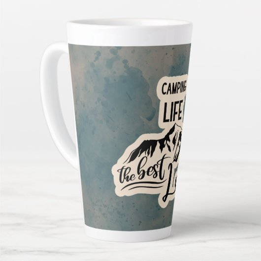 Camping Enthusiast Latte Mok (Linkerhoek)