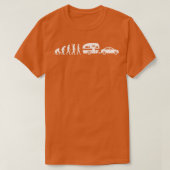 Camping evolutie avan trailer t-shirt (Design voorkant)