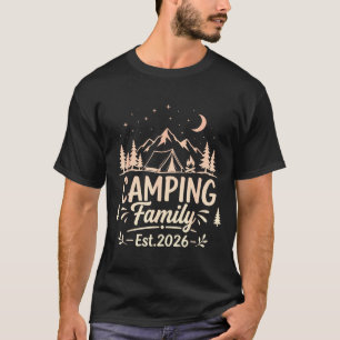 Camping familie est2026 familie camping matching t-shirt