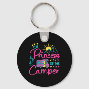 Camping Familie Meisje Campervan Motorhome Prinses Sleutelhanger