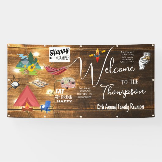 Camping Family Reunion Banner (Horizontaal)