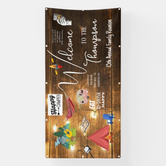 Camping Family Reunion Banner (Verticaal)