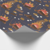 Camping Fire Outdoor Adventure & Marshmallows Cadeaupapier (Hoek)