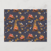 Camping Fire Outdoor Adventure & Marshmallows Feestdagenkaart (Voorkant)