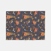 Camping Fire Outdoor Adventure & Marshmallows Fleece Deken (Voorkant (Horizontaal))