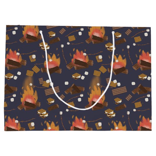 Camping Fire Outdoor Adventure & Marshmallows Groot Cadeauzakje (Achterkant)