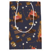 Camping Fire Outdoor Adventure & Marshmallows Medium Cadeauzakje (Voorkant)