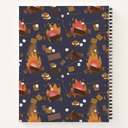 Camping Fire Outdoor Adventure & Marshmallows Notitieboek (Achterkant)