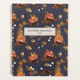Camping Fire Outdoor Adventure & Marshmallows Planner