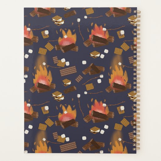 Camping Fire Outdoor Adventure & Marshmallows Planner (Achterkant)