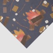 Camping Fire Outdoor Adventure & Marshmallows Tissuepapier (Detail)