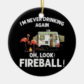 Camping Fireball Keramisch Ornament (Voorkant)