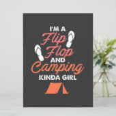 Camping - Flip Flop En Camping Meisje (Staand voorkant)