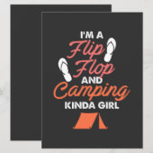 Camping - Flip Flop En Camping Meisje (Voorkant / Achterkant)