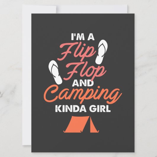 Camping - Flip Flop En Camping Meisje (Voorkant)