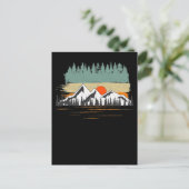 Camping Forest Mountains Natuur Hiking Briefkaart (Staand voorkant)