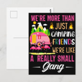 Camping Friends Are Like A Small Gang Briefkaart (Voorkant / Achterkant)