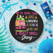 Camping Friends Are Like A Small Gang Papieren Bordje (Feest)