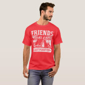 Camping Friends Last Forever grappig T-shirt (Voorkant volledig)
