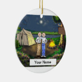 Camping Friends - Mannelijk en Mannelijk Keramisch Ornament (Rechts)